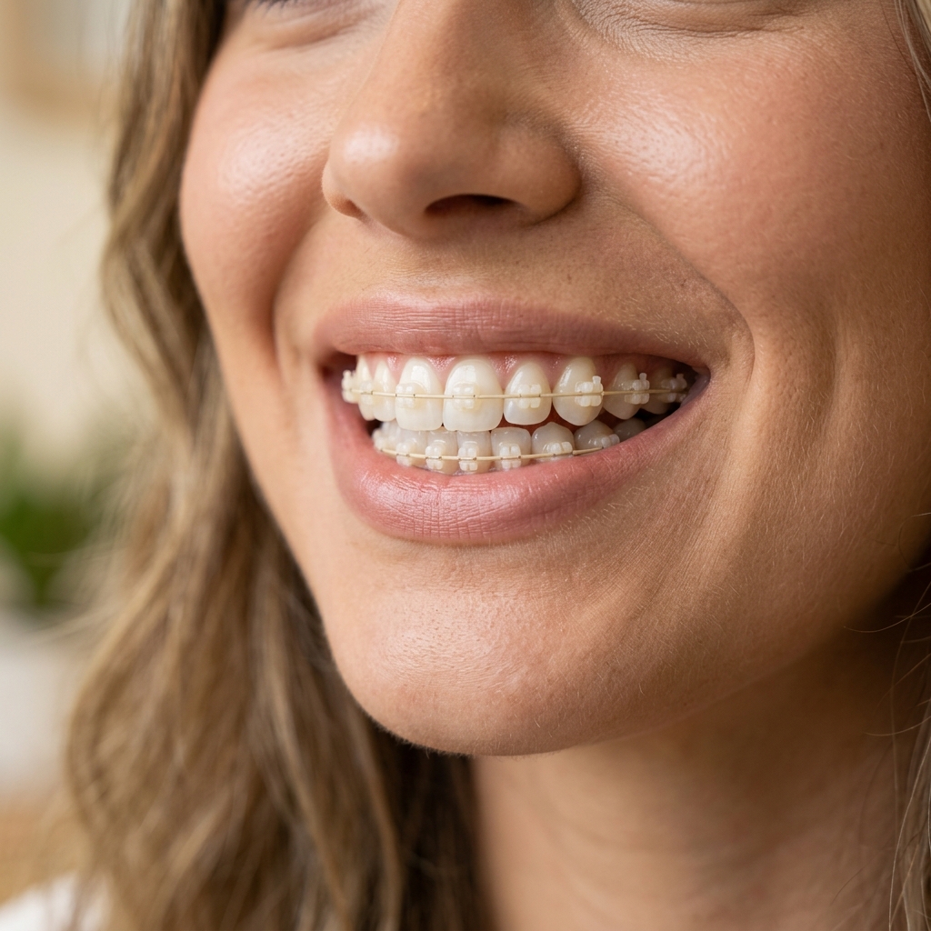 Beautiful smile with braces